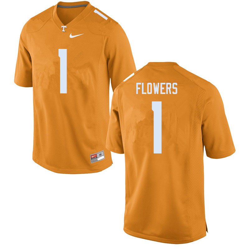 Men #1 Trevon Flowers Tennessee Volunteers College Football Jerseys Sale-Orange - Click Image to Close